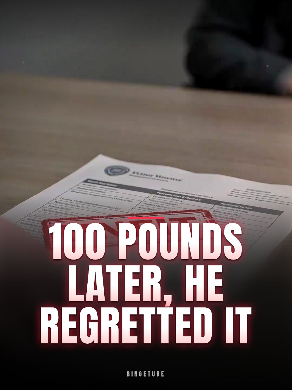100 Pounds Later, He Regretted It