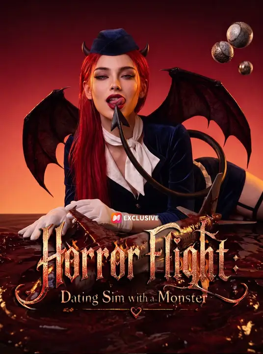 Horror Flight Dating Sim with a Monster